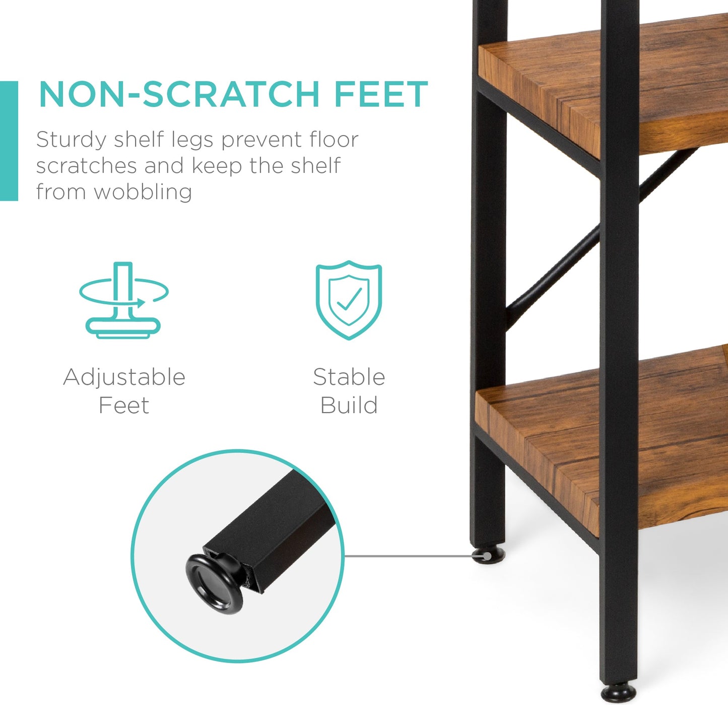 3-Tier Industrial Hallway Console Table for Living Room Entry Way - 55in