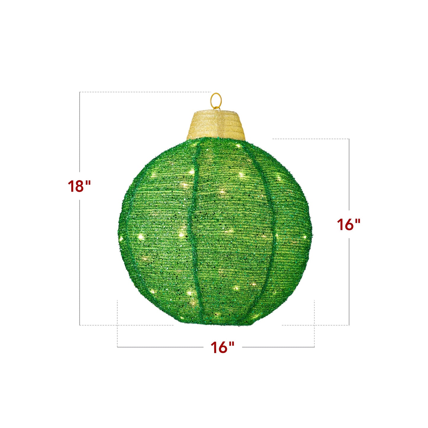 3-Piece Hanging Pop-Up Ornaments Outdoor Christmas Decor LED Lights