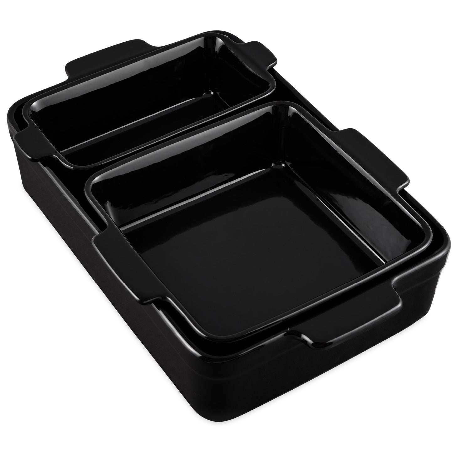 3-Piece Ceramic Bakeware Set Stoneware Baking Dishes Casserole Serving Set